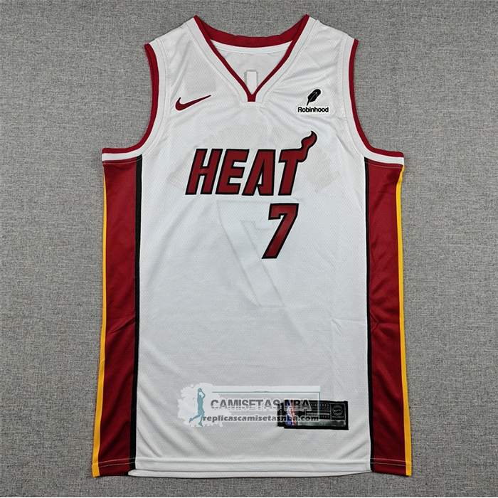 Camiseta Miami Heat Giannis Antetokounmpo NO 7 Association Blanco